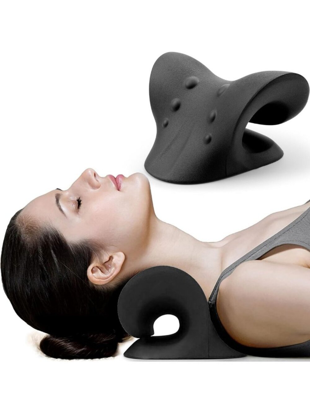 Cervical Traction Device for Neck & Shoulder Pain Relief, Chiropractic Pillow